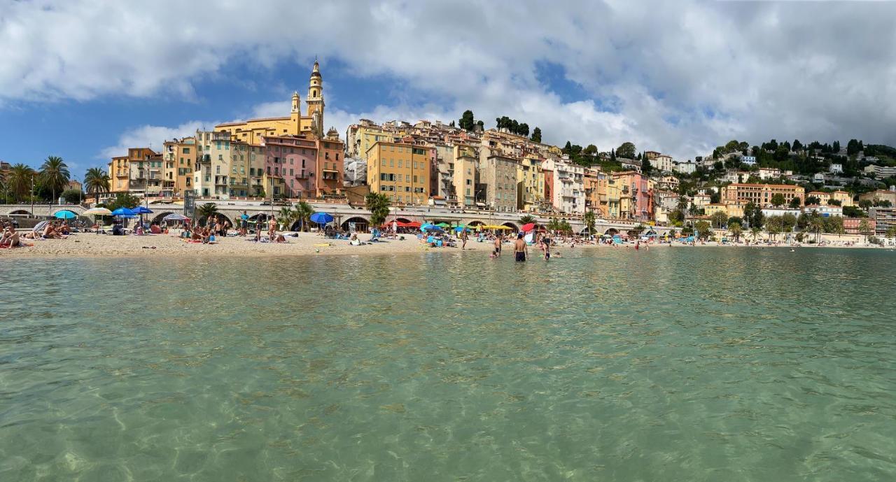 Villa L'Ensoleillee Vue Panoramique Mer, 250 M De La Plage Et Du Centre Ville Ментона Экстерьер фото